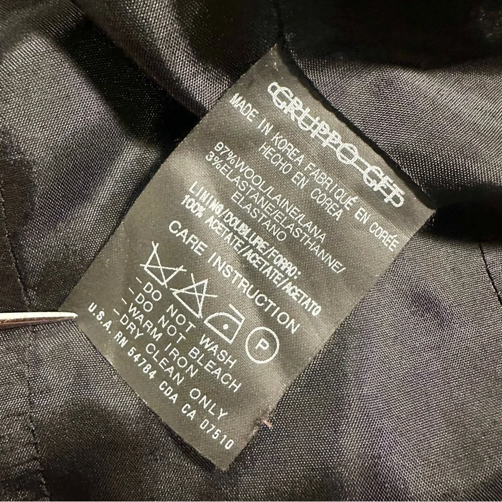 Emanuel Ungaro Black Wool Button-Up Suit Jacket Size 12